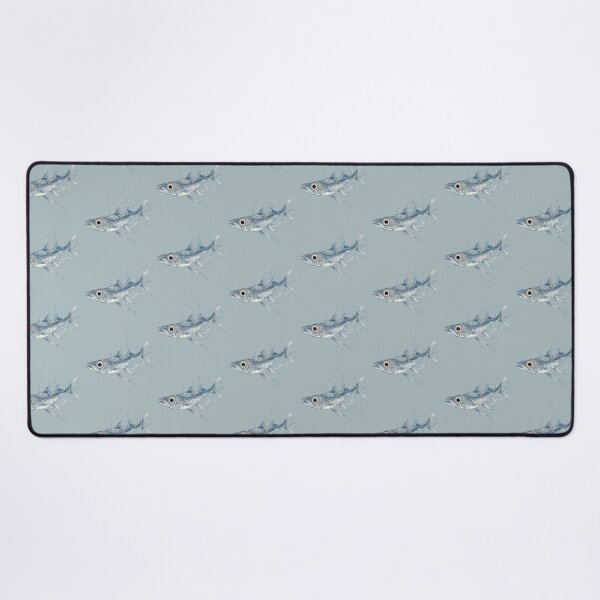 Item preview, Abstract Mechanical Fish Illustration Ocean Fantasy Line Art Design designed and sold by onubi.