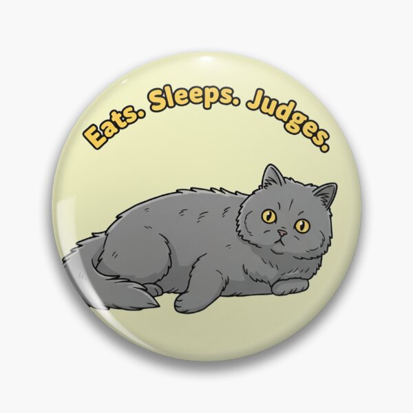 Item preview, Martin the Cat - Eats Sleeps Judges - Funny Cute Grey Cat designed and sold by naughty-raccoon.