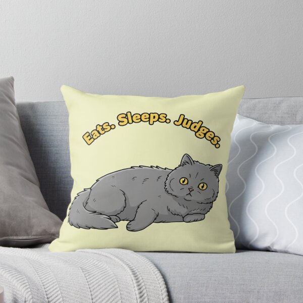 Item preview, Martin the Cat - Eats Sleeps Judges - Funny Cute Grey Cat designed and sold by naughty-raccoon.