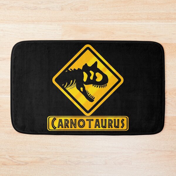 Item preview, Carnotaurus Crossing Sign – Dinosaur Skeleton Road Warning Design designed and sold by Grimtech Workshop.