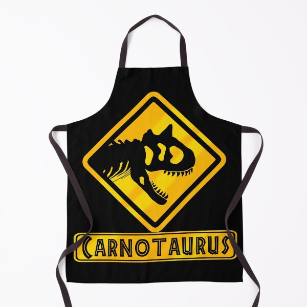Item preview, Carnotaurus Crossing Sign – Dinosaur Skeleton Road Warning Design designed and sold by Grimtech Workshop.