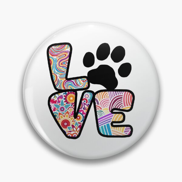 Item preview, LOVE Paw Print Tie Dye Pattern T-Shirt designed and sold by OlyvieArt.