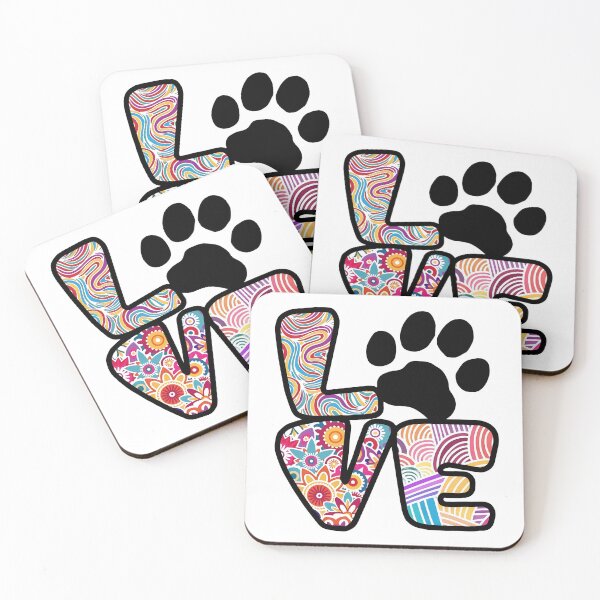 Item preview, LOVE Paw Print Tie Dye Pattern T-Shirt designed and sold by OlyvieArt.