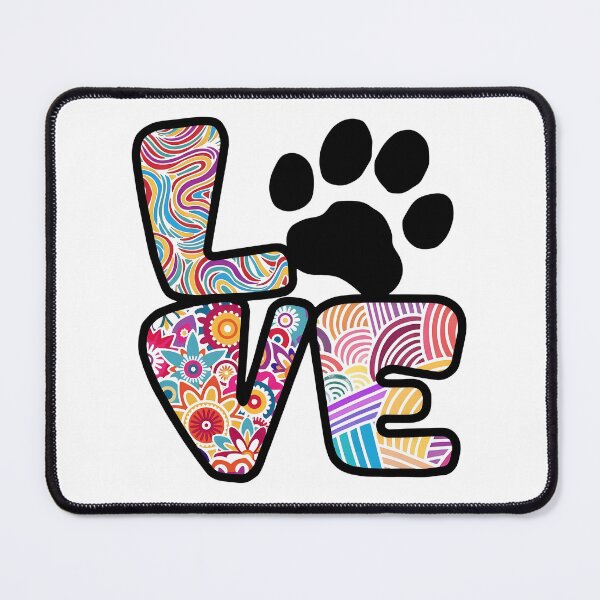 Item preview, LOVE Paw Print Tie Dye Pattern T-Shirt designed and sold by OlyvieArt.