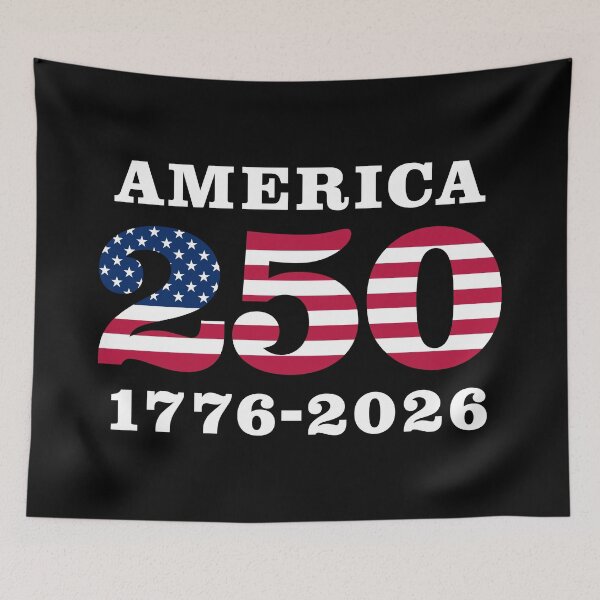 Item preview, America 250 1776-2026 - USA 250th Anniversary (on black) designed and sold by STUDIO-72.