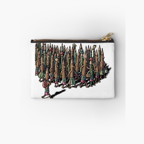 Item preview, crowd of pencils walking in the same direction designed and sold by LisaHaney.