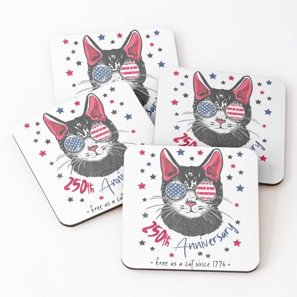 Item preview, 250th Anniversary Free As A Cat Since 1776 Patriotic 4th July designed and sold by WilliaMaler.