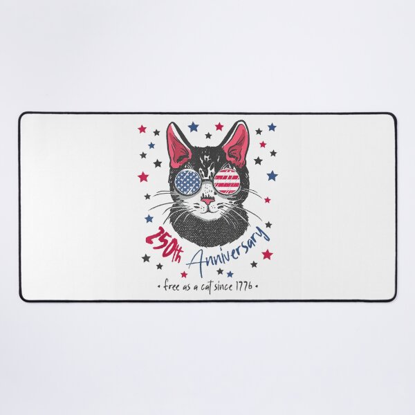 Item preview, 250th Anniversary Free As A Cat Since 1776 Patriotic 4th July designed and sold by WilliaMaler.