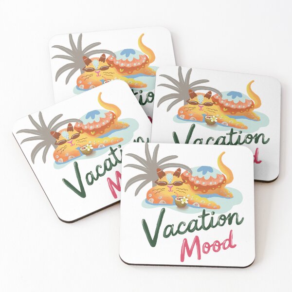Item preview, Vacation Mood Cat Illustration – Tropical Relax Aesthetic designed and sold by FaliushART.