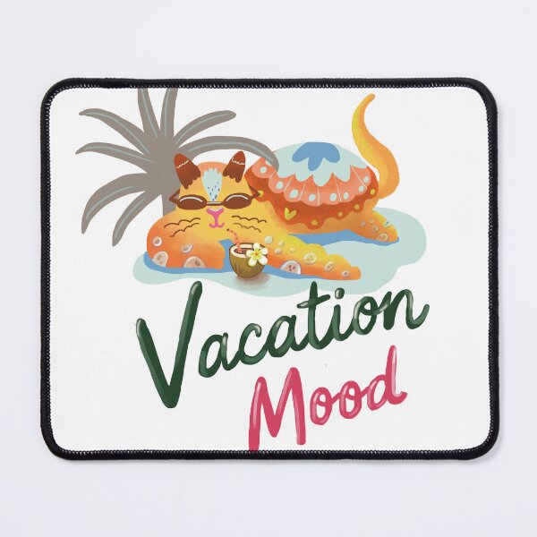 Item preview, Vacation Mood Cat Illustration – Tropical Relax Aesthetic designed and sold by FaliushART.