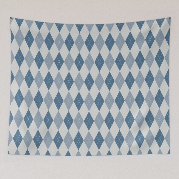 Item preview, Blue And Cream Argyle Pattern designed and sold by pattern-archive.