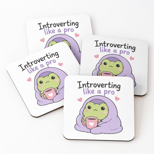 Item preview, Introvert Frog Meme Sticker Introverting Like a Pro Cute Frog Quote designed and sold by Olivra.