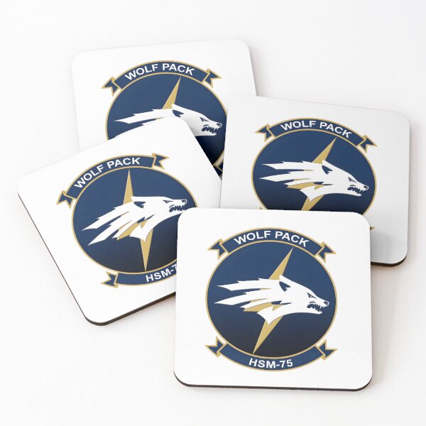 Item preview, HSM-75 Wolf Pack Squadron Emblem designed and sold by CharlieDesings.