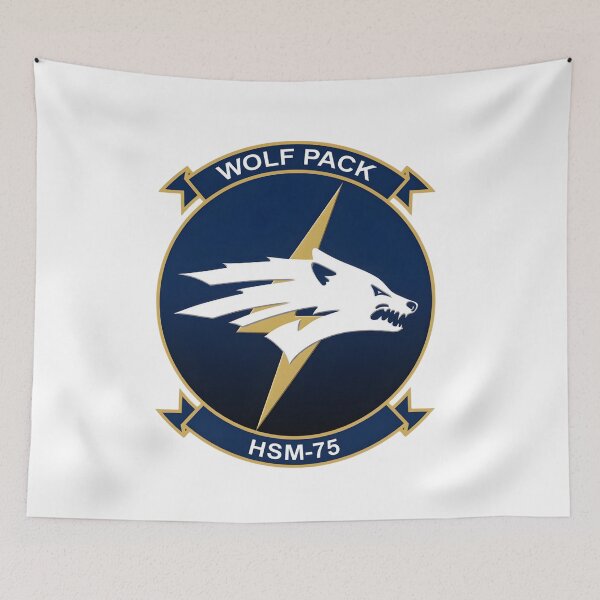 Item preview, HSM-75 Wolf Pack Squadron Emblem designed and sold by CharlieDesings.