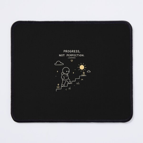 Item preview, Progress Not Perfection – Minimalist Motivational Aesthetic Design designed and sold by Mini-ink.