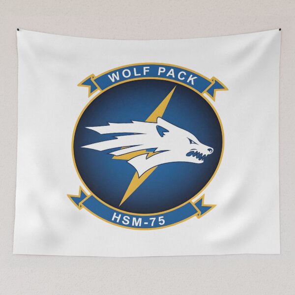 Item preview, HSM-75 Wolf Pack Squadron Emblem designed and sold by CharlieDesings.