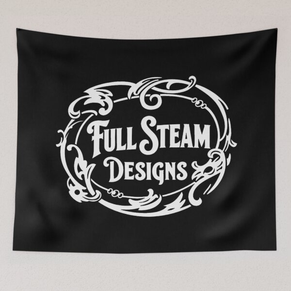 Item preview, Full Steam Designs Vintage Ornate Filigree Typography Victorian Logo Style designed and sold by WilliaMaler.