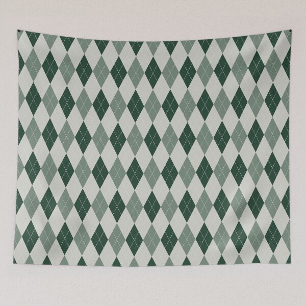Item preview, Green And Cream Argyle Pattern designed and sold by pattern-archive.