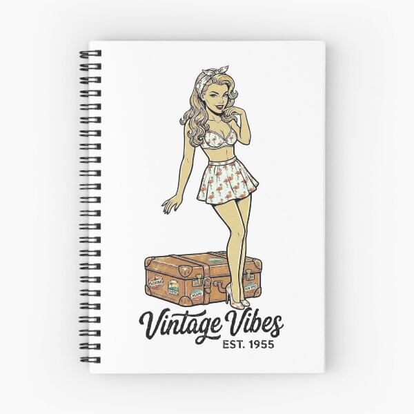 Item preview, Pink Flamingo Fever – Vintage Travel Pin-Up Babe designed and sold by LyssasMindArt.