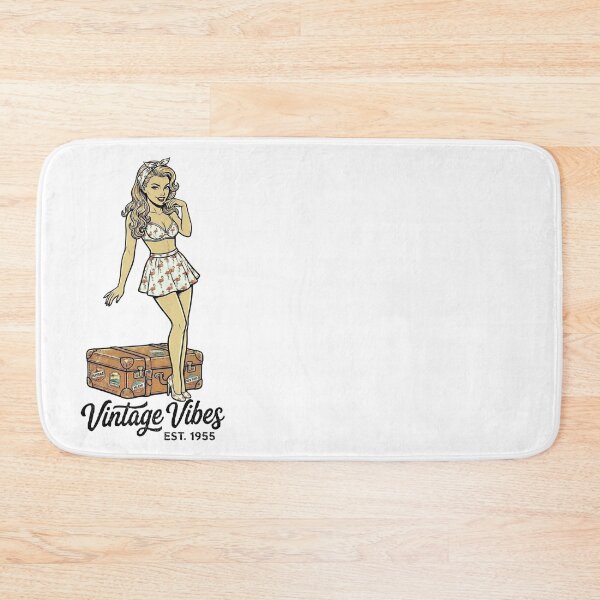 Item preview, Pink Flamingo Fever – Vintage Travel Pin-Up Babe designed and sold by LyssasMindArt.