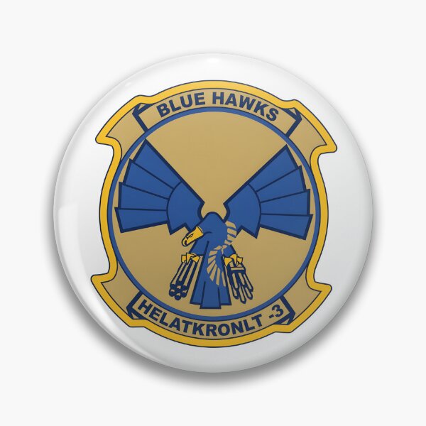 Item preview, HELATKRONLT-3 Blue Hawks Squadron Emblem designed and sold by CharlieDesings.