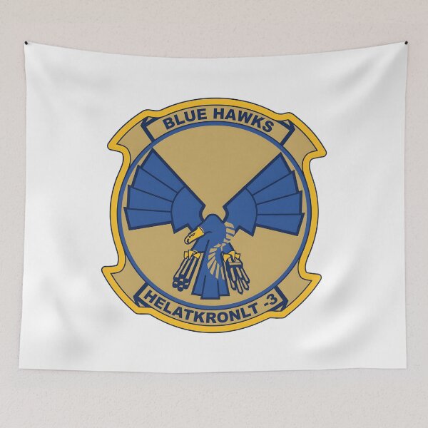 Item preview, HELATKRONLT-3 Blue Hawks Squadron Emblem designed and sold by CharlieDesings.