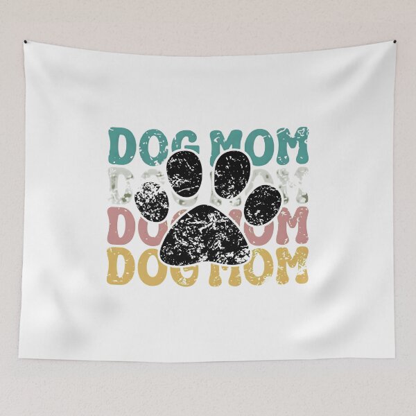 Item preview, Retro Distressed Dog Mom Paw Print Tee designed and sold by OlyvieArt.
