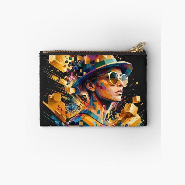 Item preview, Cyberpunk Geometric Portrait – Colorful Low Poly Abstract Art designed and sold by KireaDesigns.