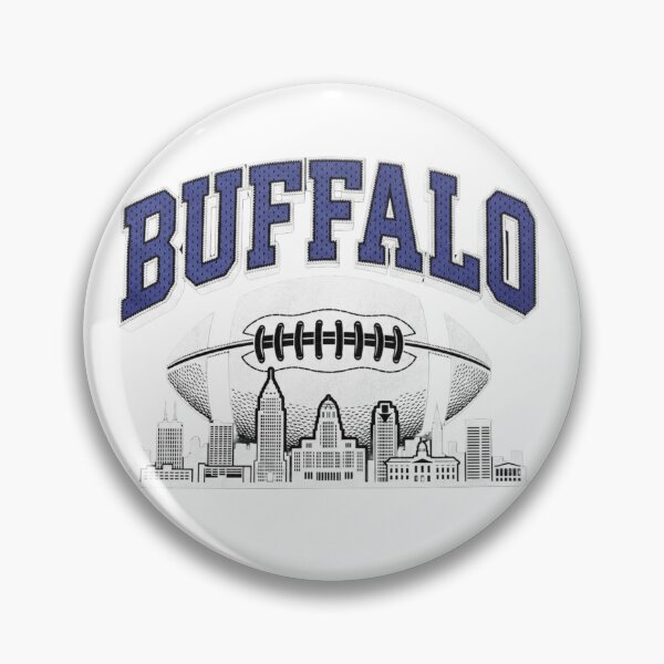 Item preview, Buffalo Football Skyline - City Landmarks Retro Sports Art designed and sold by Thogan0416.