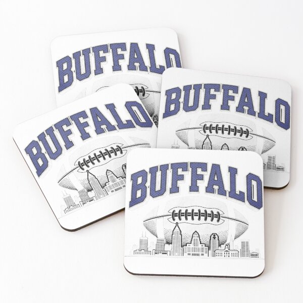 Item preview, Buffalo Football Skyline - City Landmarks Retro Sports Art designed and sold by Thogan0416.