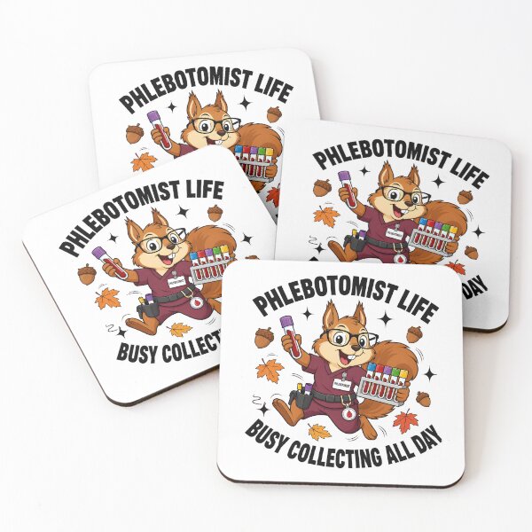 Item preview, Funny Cute Squirrel Phlebotomist Life Fall Autumn Busy Collecting All Day Medical Humor Design designed and sold by ClinicalHubs.