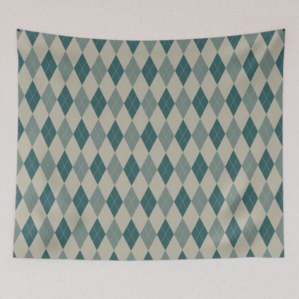 Item preview, Teal And Beige Argyle Pattern designed and sold by pattern-archive.