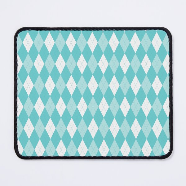 Item preview, White And Aqua Argyle Pattern designed and sold by pattern-archive.