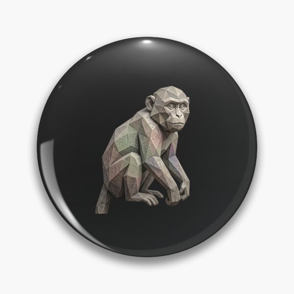 Item preview, Geometric Stone Monkey – Minimalist Style T-Shirt for Modern Art Lovers designed and sold by bsbd-action.