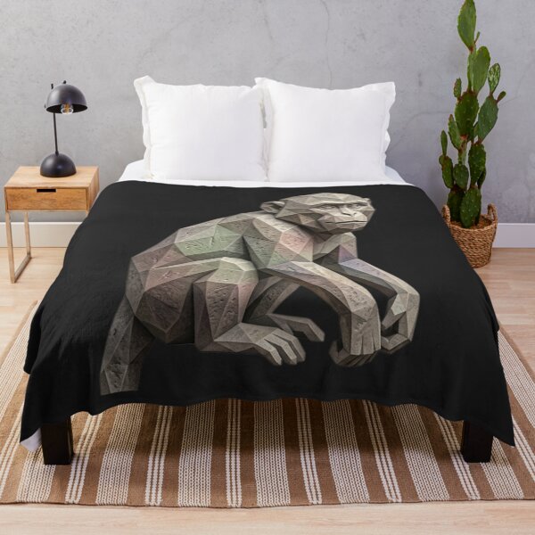Item preview, Geometric Stone Monkey – Minimalist Style T-Shirt for Modern Art Lovers designed and sold by bsbd-action.