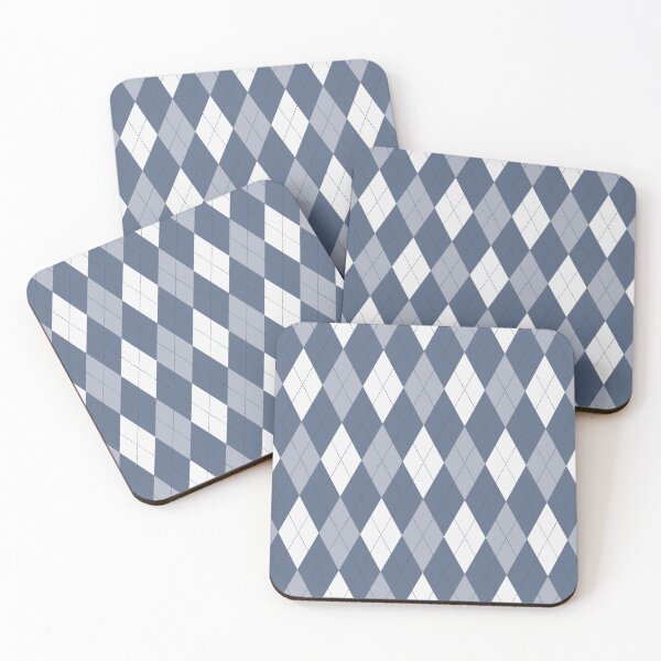 Item preview, White And Blue Argyle Pattern designed and sold by pattern-archive.