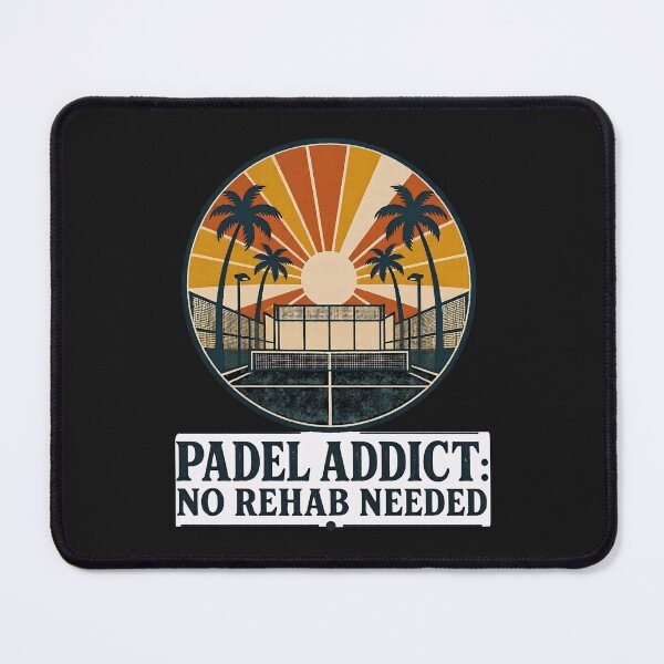 Item preview, Funny Padel Quote - padel addict no rehab needed- Retro Vintage Padel Art designed and sold by BelievingCreates.