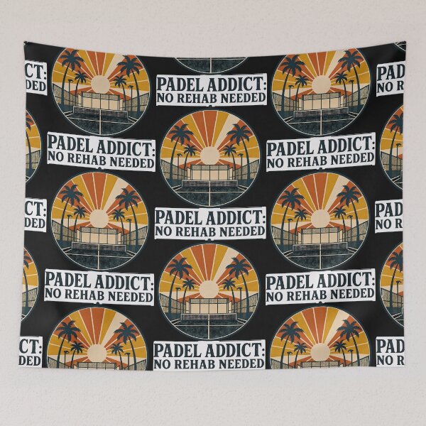 Item preview, Funny Padel Quote - padel addict no rehab needed- Retro Vintage Padel Art designed and sold by BelievingCreates.