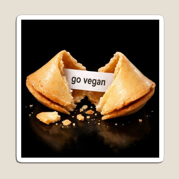 Item preview, fortune cookie saying "GO VEGAN" designed and sold by Bondweaver.