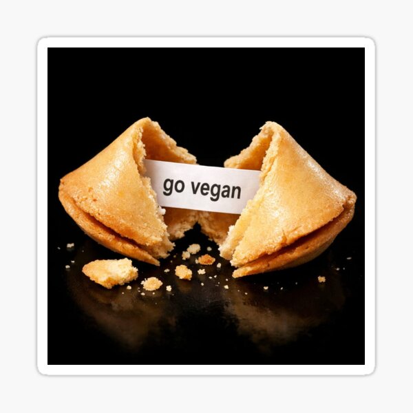 Item preview, fortune cookie saying "GO VEGAN" designed and sold by Bondweaver.