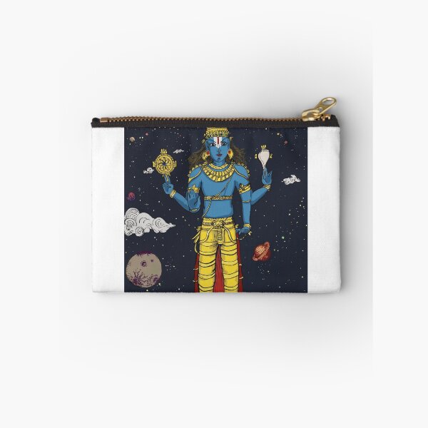 Item preview, Vishnu in the Cosmos — Original Ink & Digital Art Print | Hindu Deity Space Art designed and sold by Ink wild.