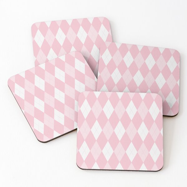 Item preview, White And Blush Argyle Pattern designed and sold by pattern-archive.