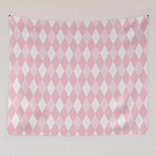 Item preview, White And Blush Argyle Pattern designed and sold by pattern-archive.