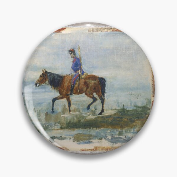 Item preview, Hussars by Henri de Toulouse-Lautrec | Post-Impressionist Cavalry Fine Art Poster designed and sold by artofuniverse.