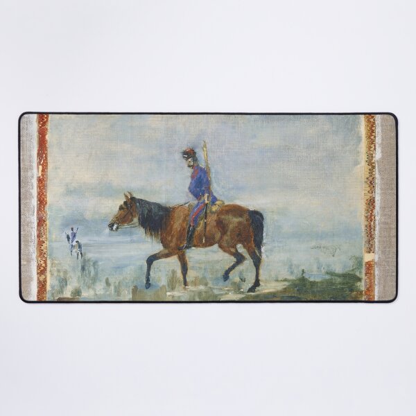 Item preview, Hussars by Henri de Toulouse-Lautrec | Post-Impressionist Cavalry Fine Art Poster designed and sold by artofuniverse.