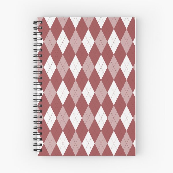 Item preview, White And Brick Red Argyle Pattern designed and sold by pattern-archive.