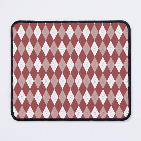 Item preview, White And Brick Red Argyle Pattern designed and sold by pattern-archive.