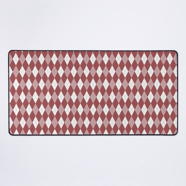 Item preview, White And Brick Red Argyle Pattern designed and sold by pattern-archive.