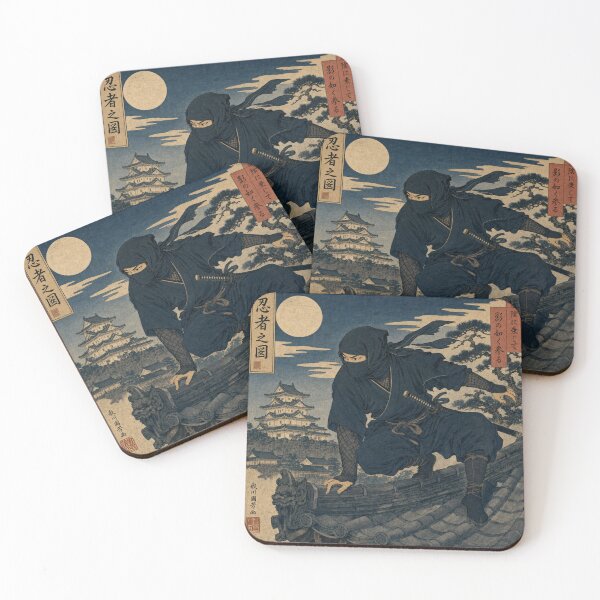 Item preview, A Japanese ninja trying to sneak onto the roof designed and sold by whiteblackcat.