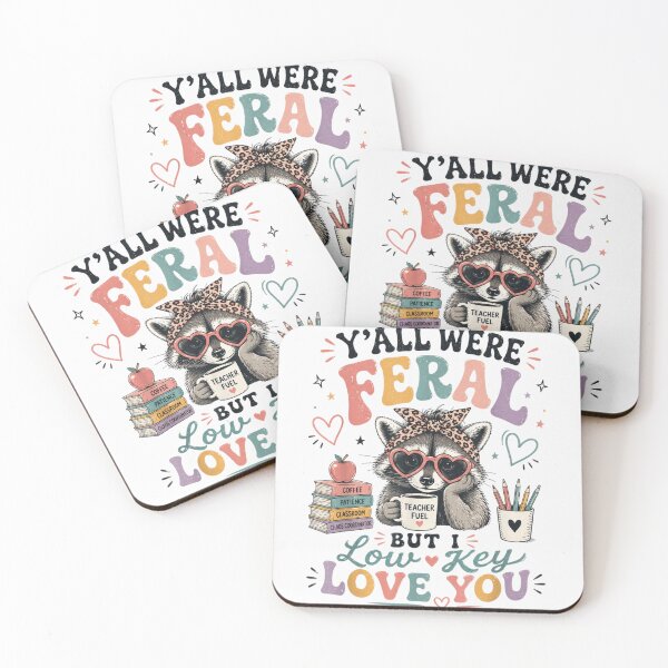 Item preview, Retro Groovy Y'all Were Feral But I Low Key Love You designed and sold by YubitaLeLe.